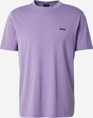 BOSS T-Shirt in Lila: Vorderseite