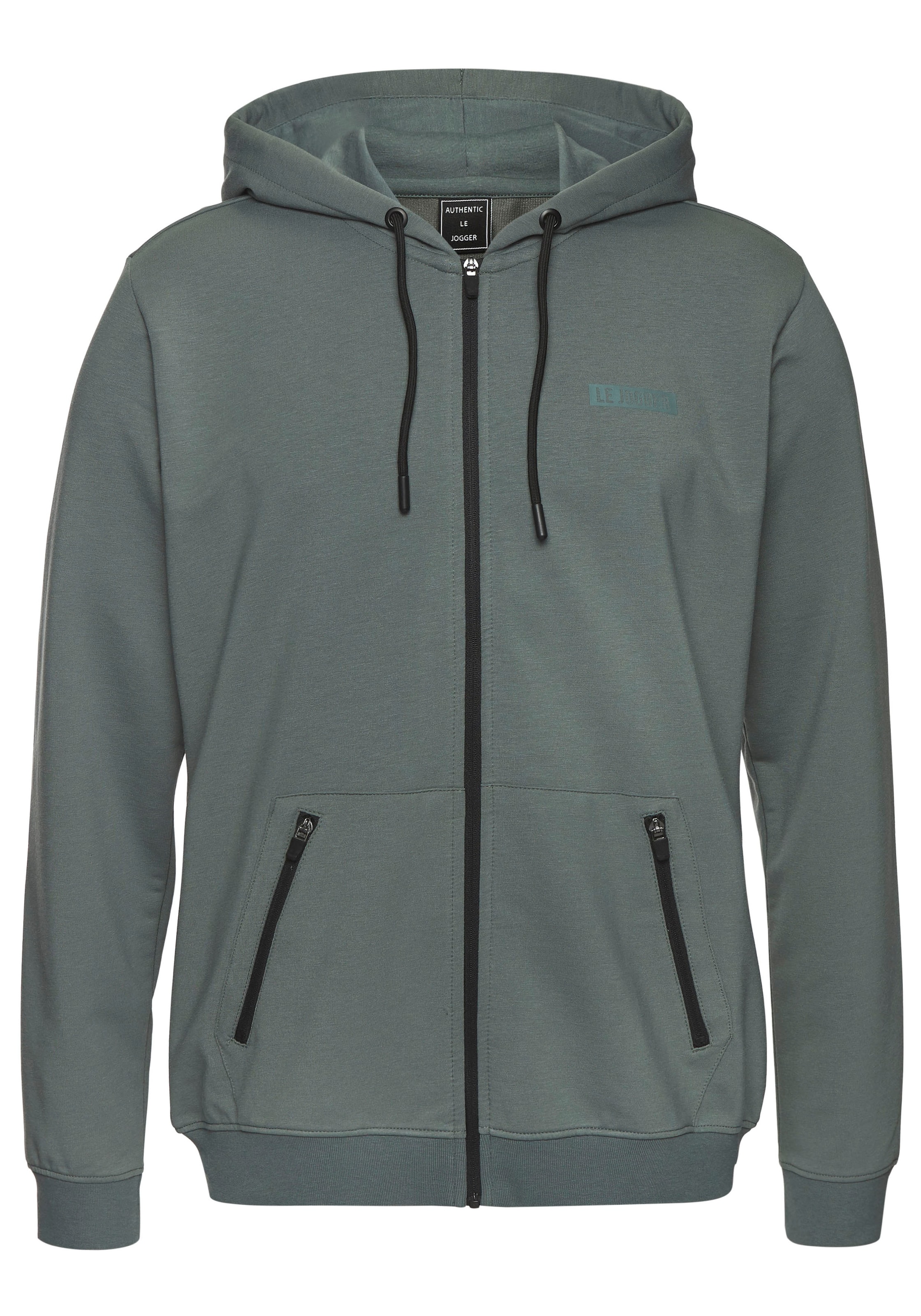 Authentic Le Jogger Sweatjacke in Grün: Vorderseite