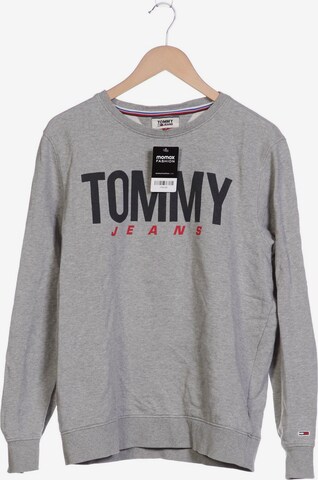 Tommy Jeans Sweatshirt & Zip-Up Hoodie in L in Grey: front