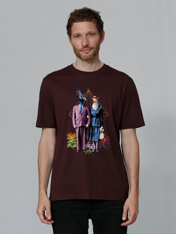 T-Shirt 'Fancy Birds' Watapparel en rouge : devant