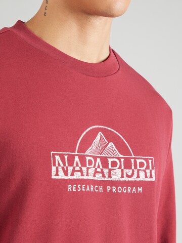 NAPAPIJRI - Sweatshirt 'BANDIR' em vermelho