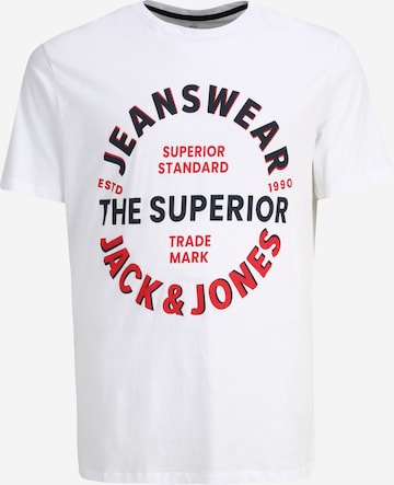 Jack & Jones Plus - Camiseta en blanco: frente