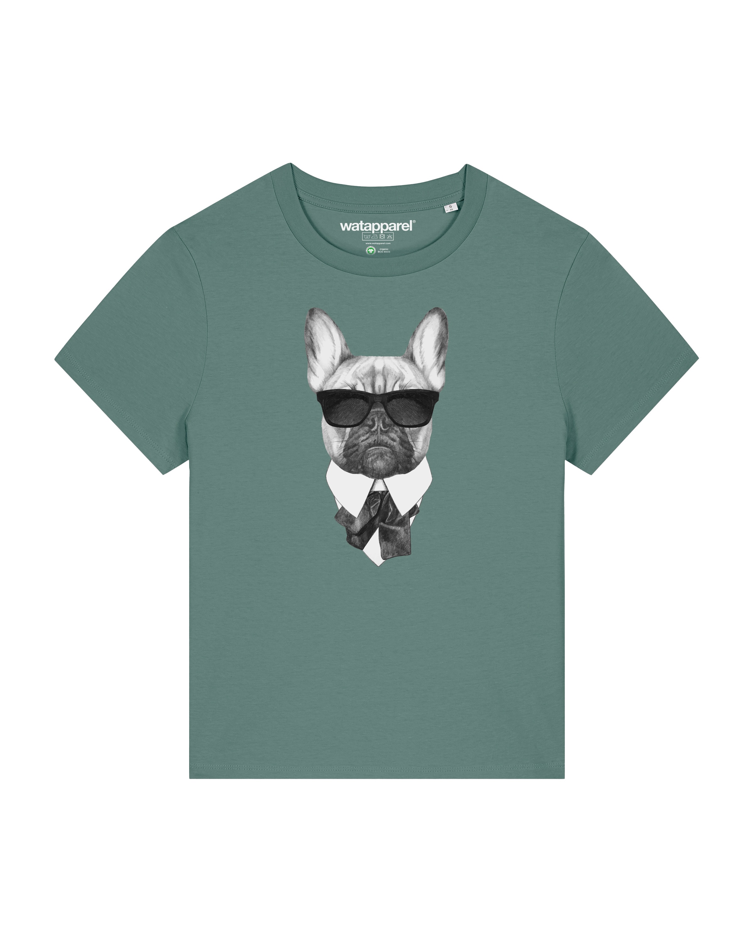Watapparel Shirt 'Ein fescher Hund' in Groen: voorkant