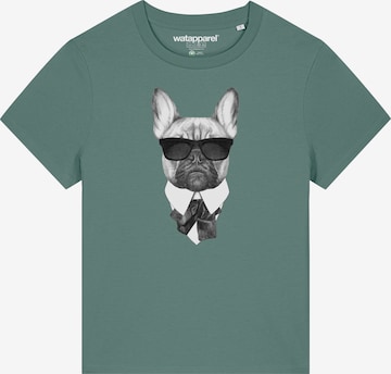 Watapparel Shirt 'Ein fescher Hund' in Green: front