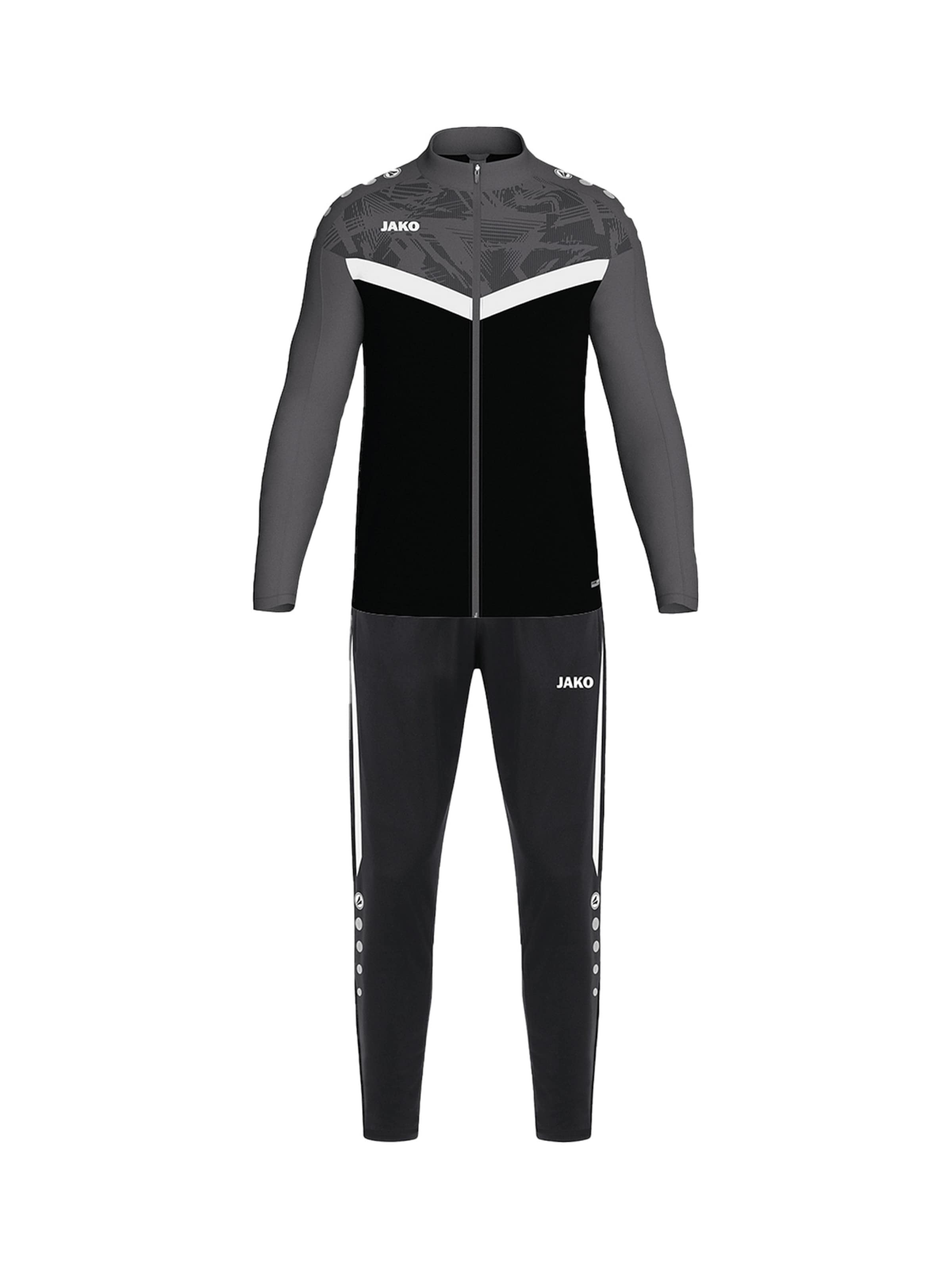 JAKO Trainingsanzug 'Iconic' in Schwarz: Vorderseite