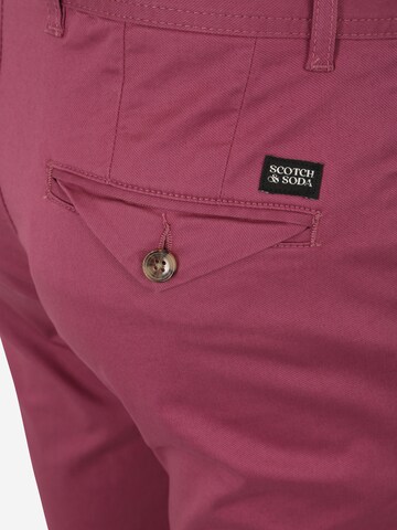 Coupe slim Pantalon chino SCOTCH & SODA en violet