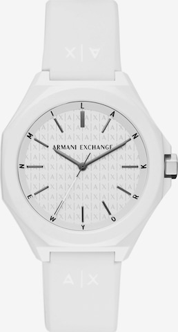 ARMANI EXCHANGE Analoguhr in Weiß: predná strana