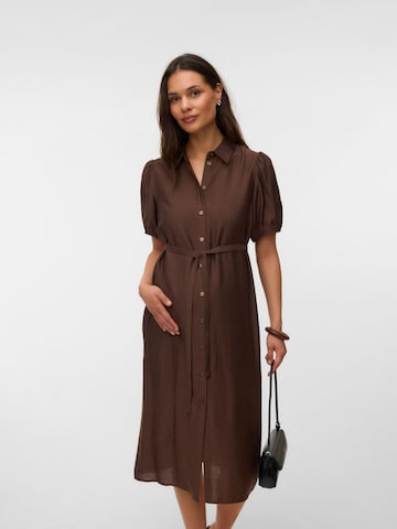MAMALICIOUS Jurk 'MLYoline' in Bruin: voorkant