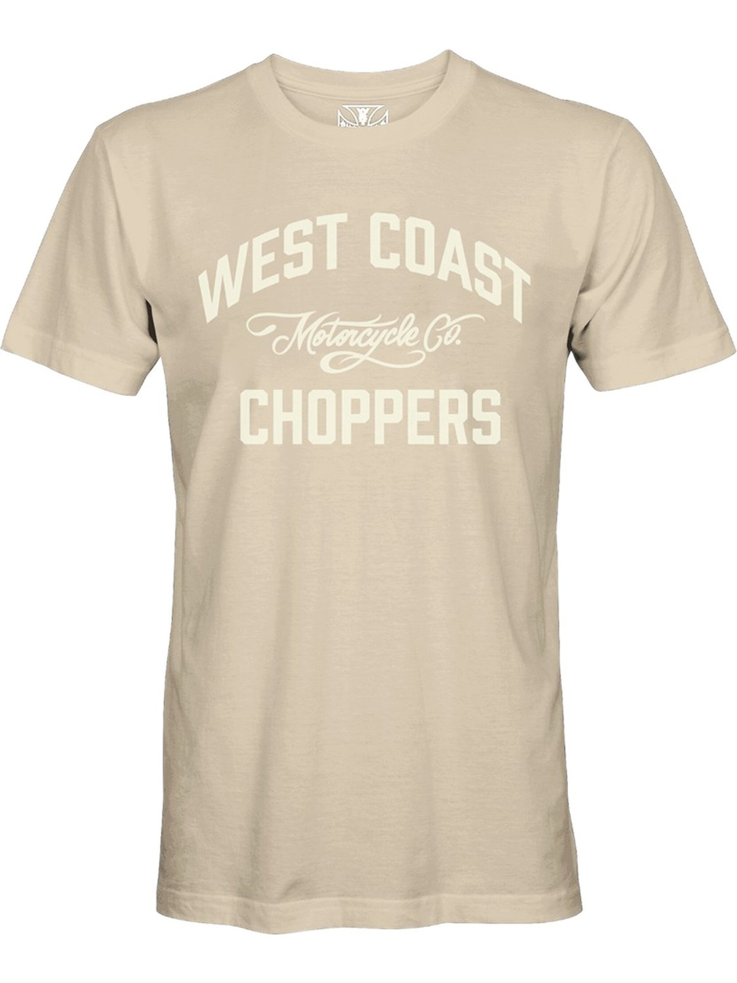 West Coast Choppers Shirt 'Motorcycle Co Tee' in Beige: front