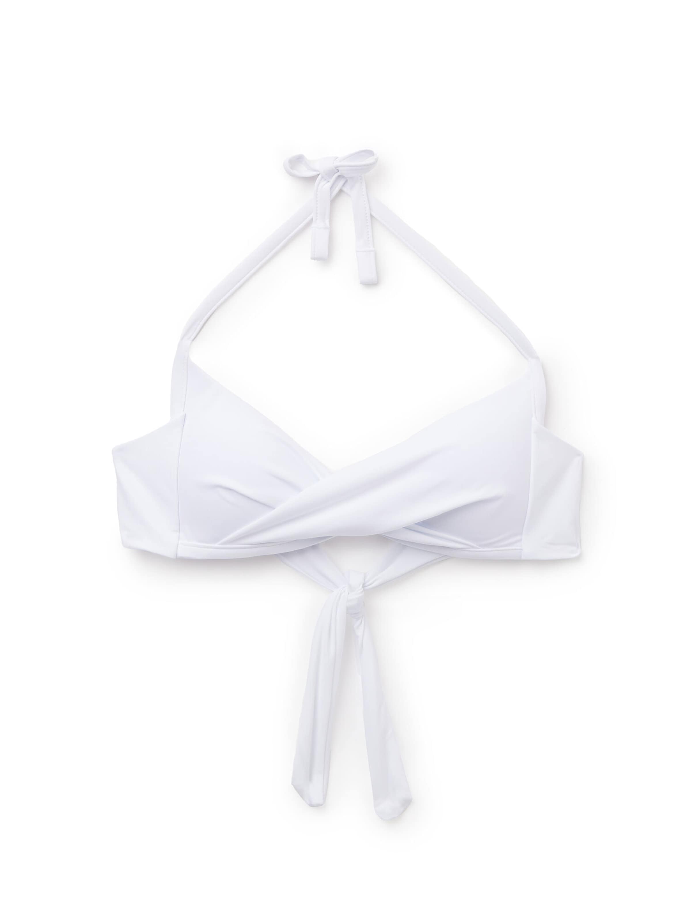 CALZEDONIA Triangle Bikini Top in White: front