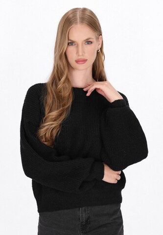 DreiMaster Vintage Pullover in Schwarz: Vorderseite
