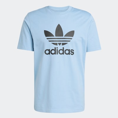ADIDAS ORIGINALS Тениска 'Adicolor Trefoil' в светлосиньо / черно, Преглед на продукта