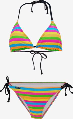 BECO the world of aquasports Triangle Bikini 'POP COLOUR' in Mixed colors: front