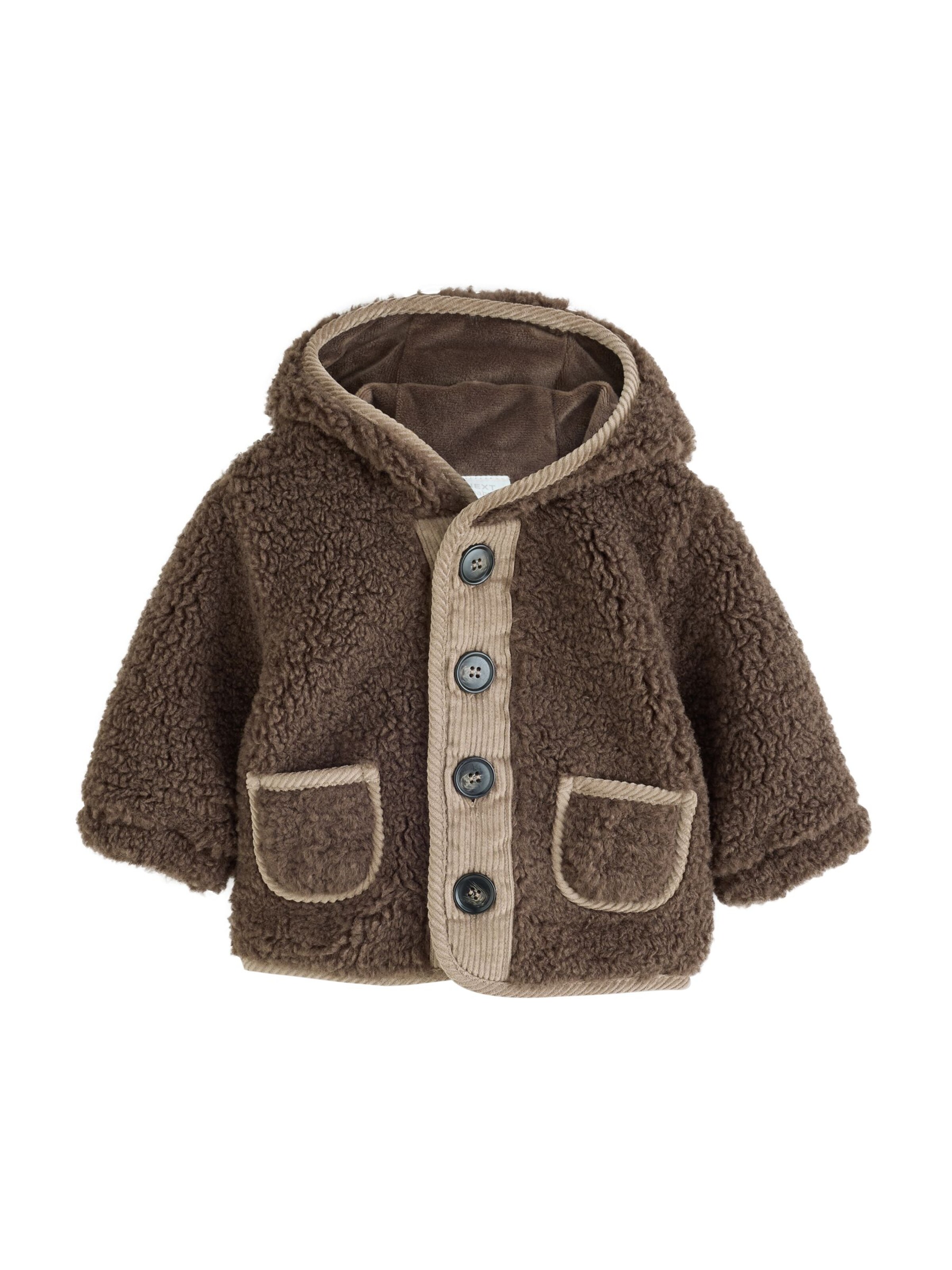 Next Fleecejacke in Braun: Vorderseite