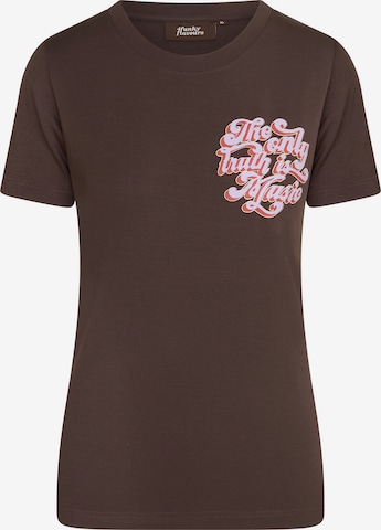 T-shirt 'Get To Know Ya' 4funkyflavours en marron : devant