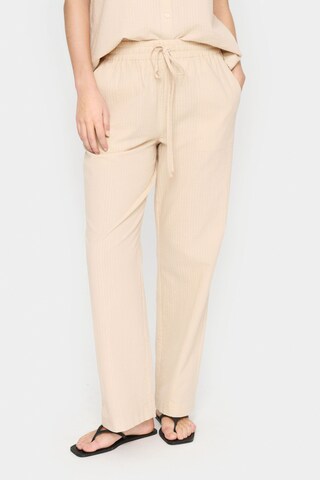 SAINT TROPEZ Loosefit Broek 'Elmiko' in Beige: voorkant