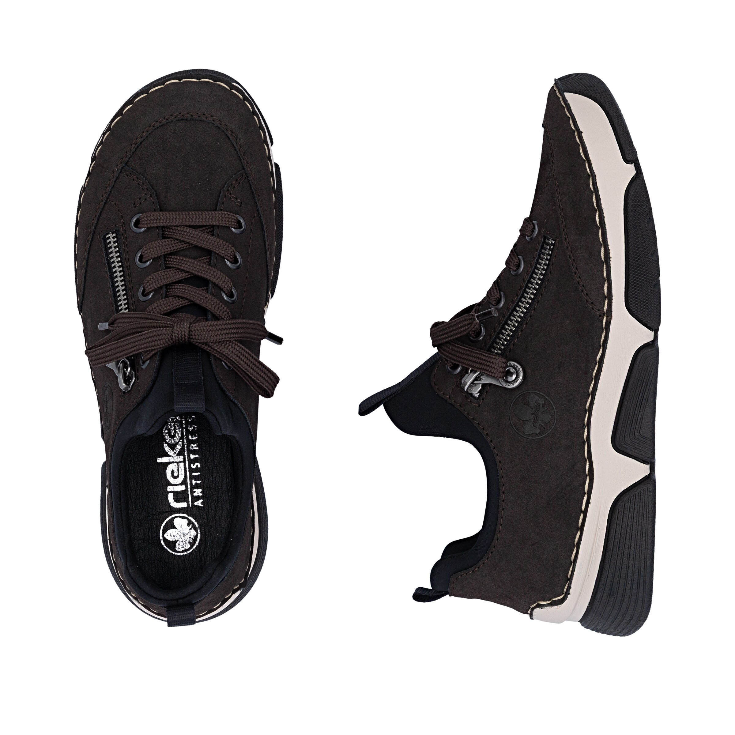Baskets basses Rieker en marron