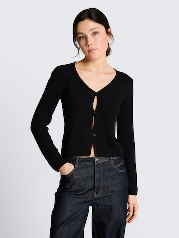 Cardigan TOM TAILOR DENIM en noir : devant