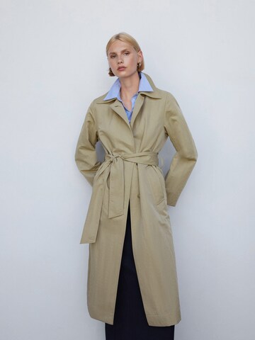 MANGO Between-seasons coat 'Dulce' in Beige: front