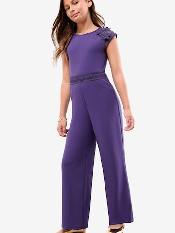 Lipsy Jumpsuit 'Scuba 3D Lace Occasion' in Blau: Vorderseite