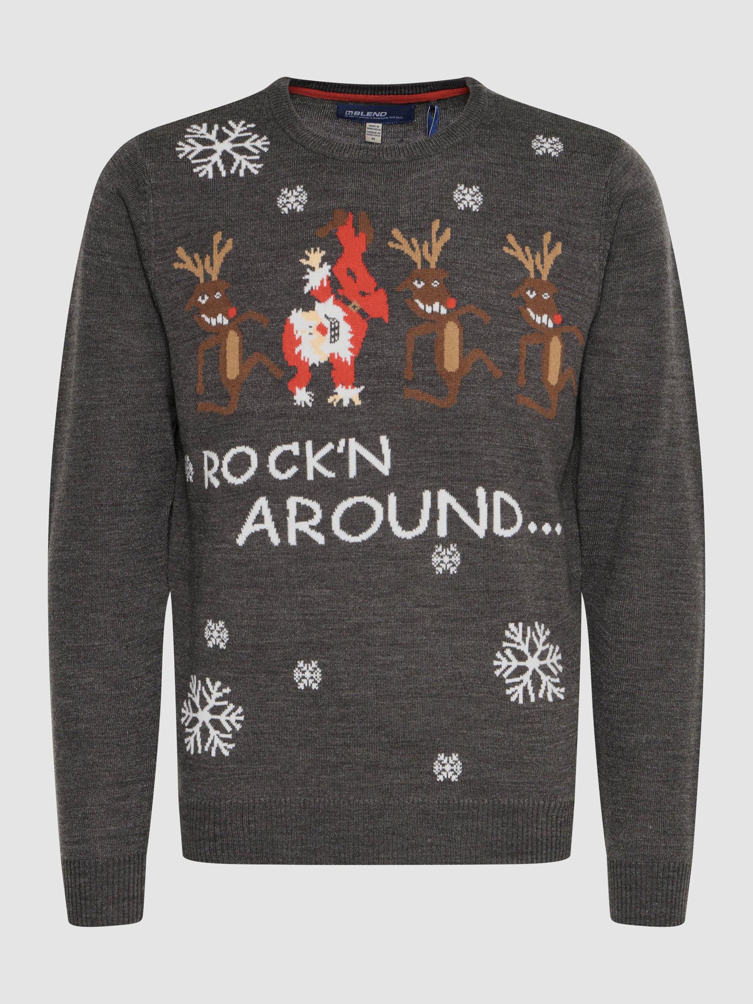 BLEND - Pullover ' BHRudolph ' em cinzento: frente