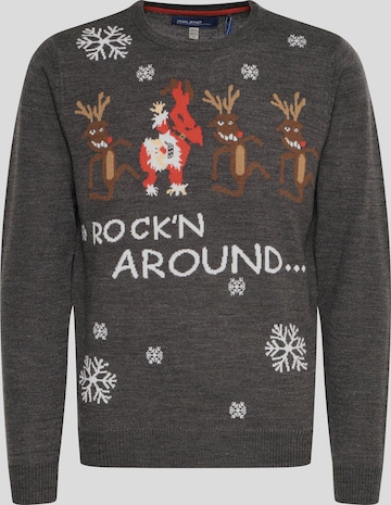Pull-over ' BHRudolph ' BLEND en gris : devant