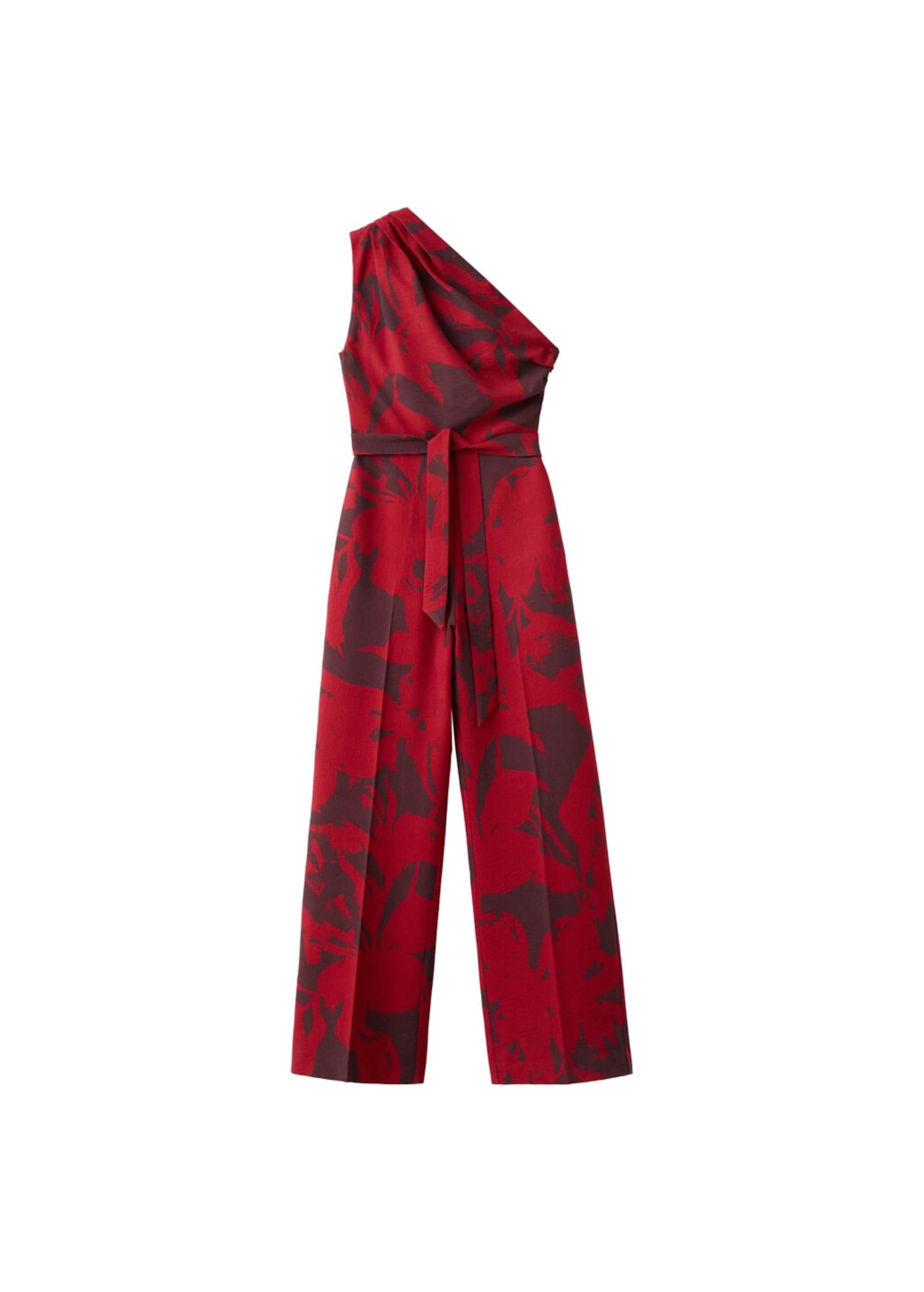 MANGO Jumpsuit in rot / weinrot, Produktansicht