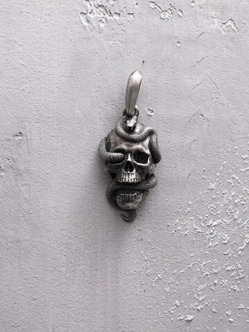 REYTEL Pendant 'SKULL AND SNAKE' in Silver: front
