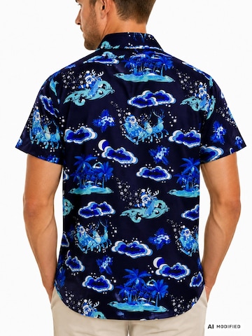 Coupe regular Chemise 'Christmas Island' King Kameha en bleu