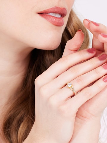 Lucardi Ring in Gold: Vorderseite