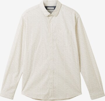 TOM TAILOR Button Up Shirt in Beige: front