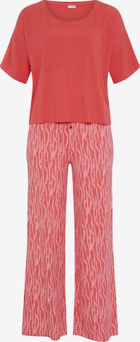Pyjama LSCN by LASCANA en rouge : devant