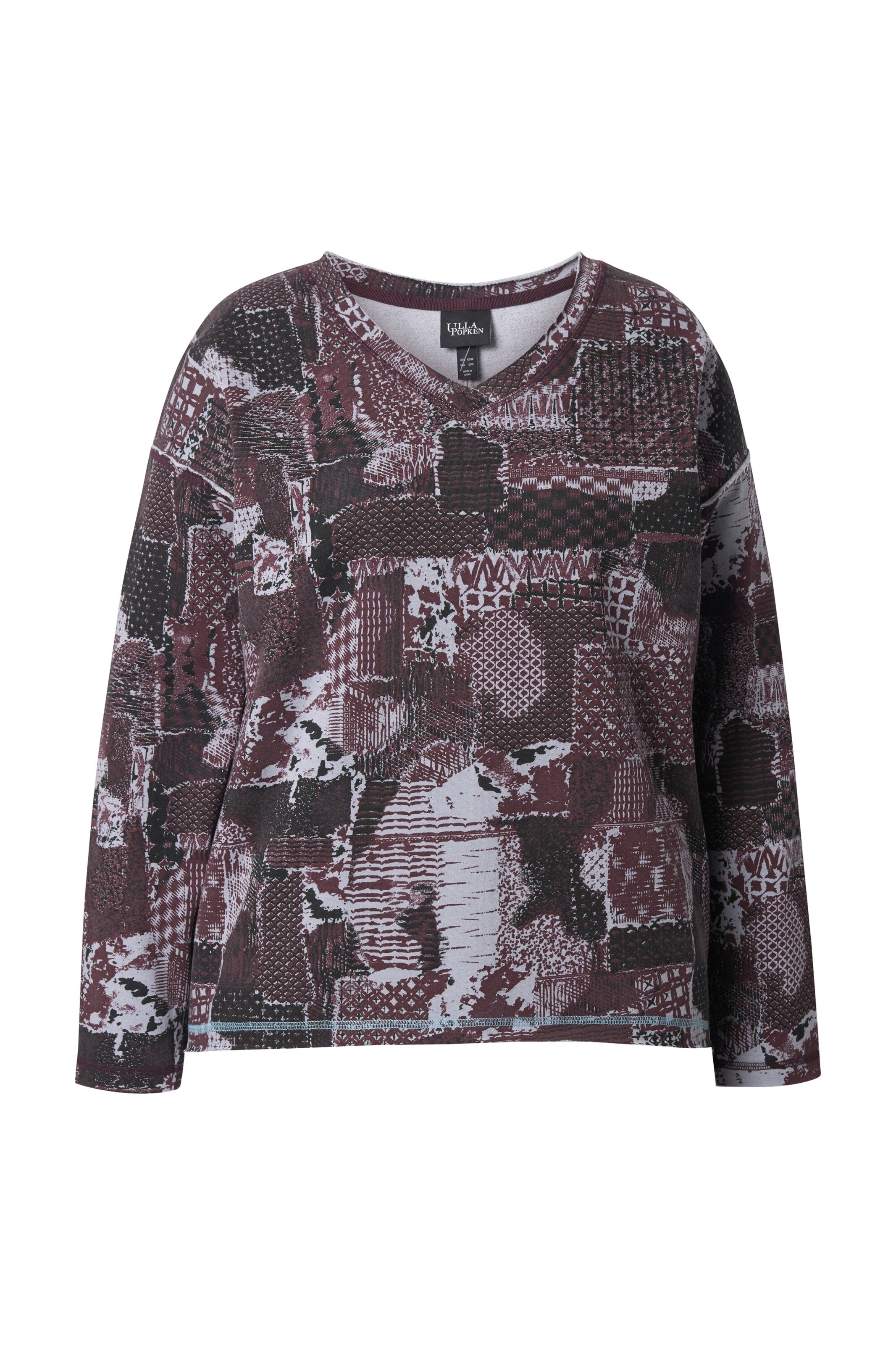 Ulla Popken Sweatshirt in Purple: front