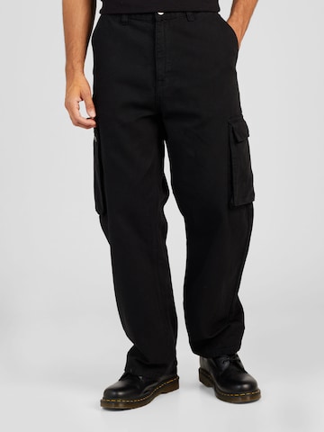 Dr. Denim Loose fit Cargo trousers 'Omar Utility' in Black: front