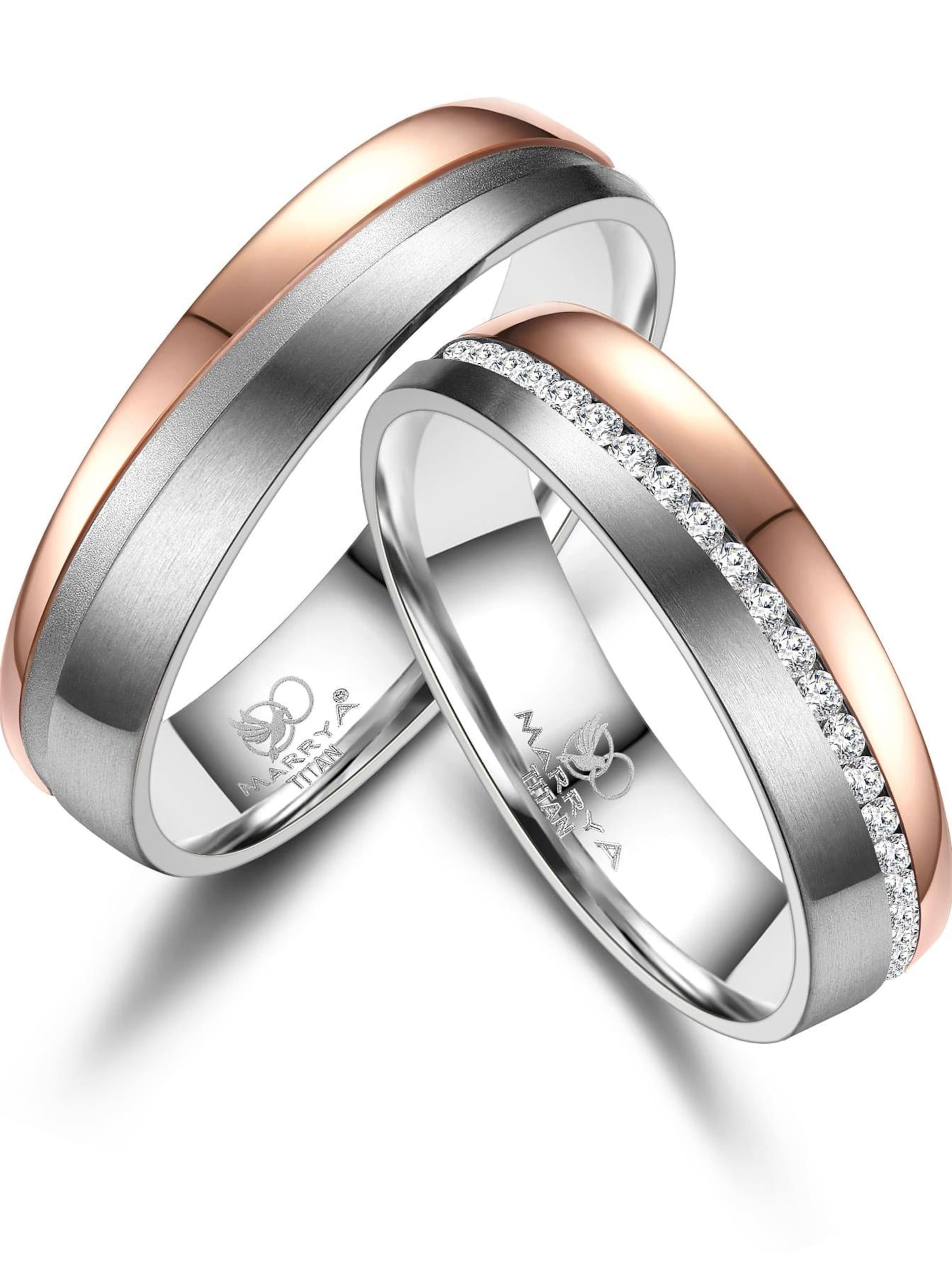 MARRYA Ring 'MARRYA TI-27 Ehering aus Titan' in Gold: front