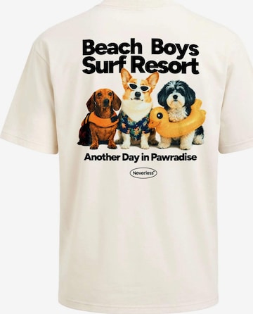 Neverless Shirt 'Beach Dogs' in Beige: front
