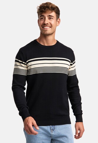 INDICODE JEANS Trui 'League' in Zwart: voorkant