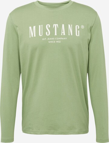 Tricou 'ASHEVILLE' de la MUSTANG pe verde: față