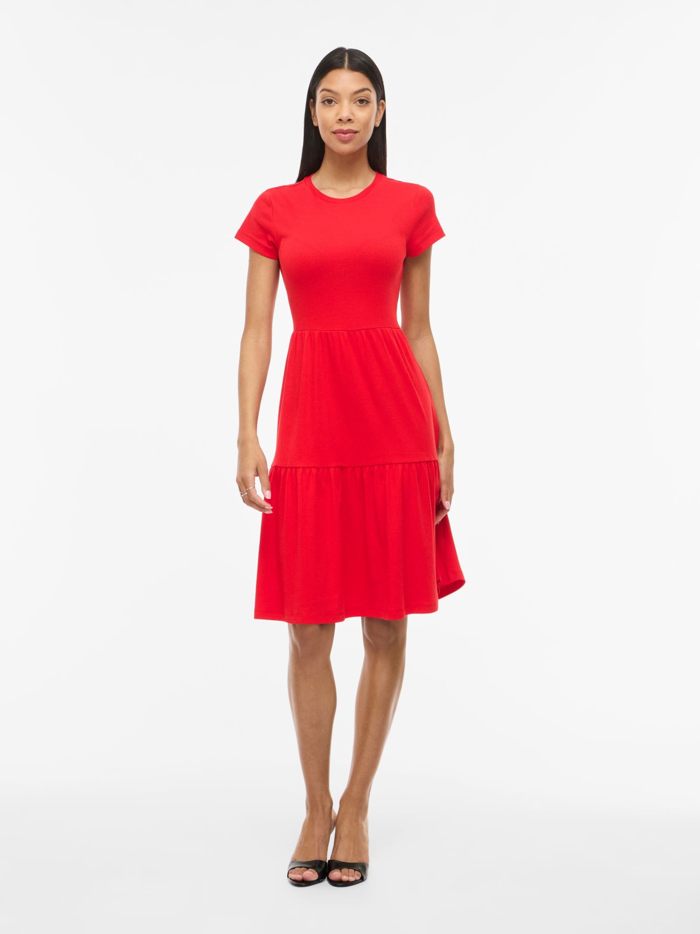 Robe 'Vihollie' VILA en rouge : devant