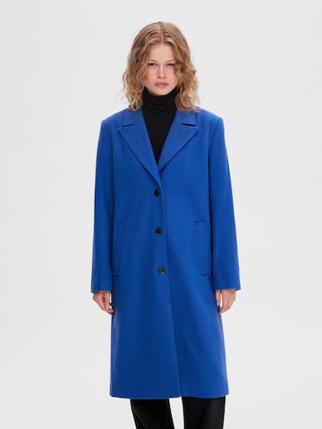 Manteau mi-saison 'Alma' SELECTED FEMME en bleu : devant