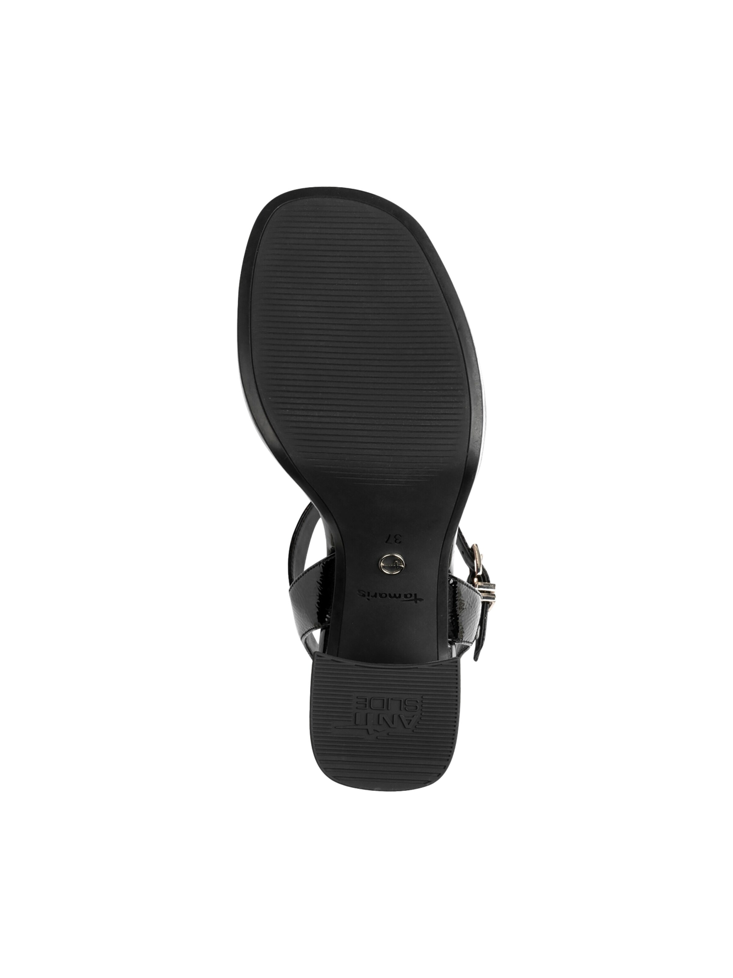 Tamaris Sandaal 'Leder-Sandalen mit Absatz' in Zwart