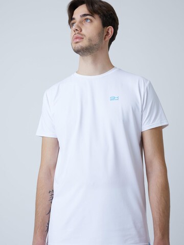 SPORTKIND Performance shirt 'Crew Neck' in White