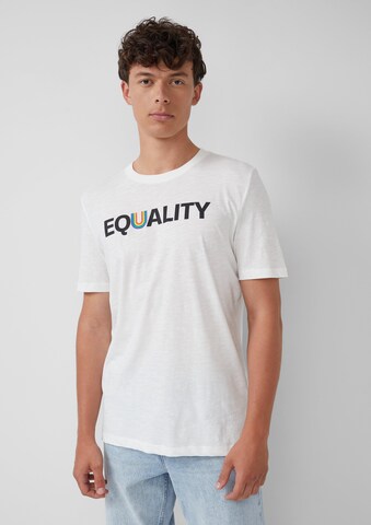 T-Shirt s.Oliver en blanc : devant