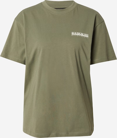 Tricou 'S-FABER' NAPAPIJRI pe verde închis / portocaliu / alb, Vizualizare produs