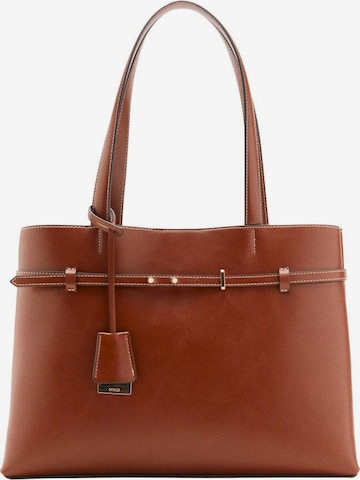 MANGO Schultertasche 'Dahlia' in Braun: Vorderseite