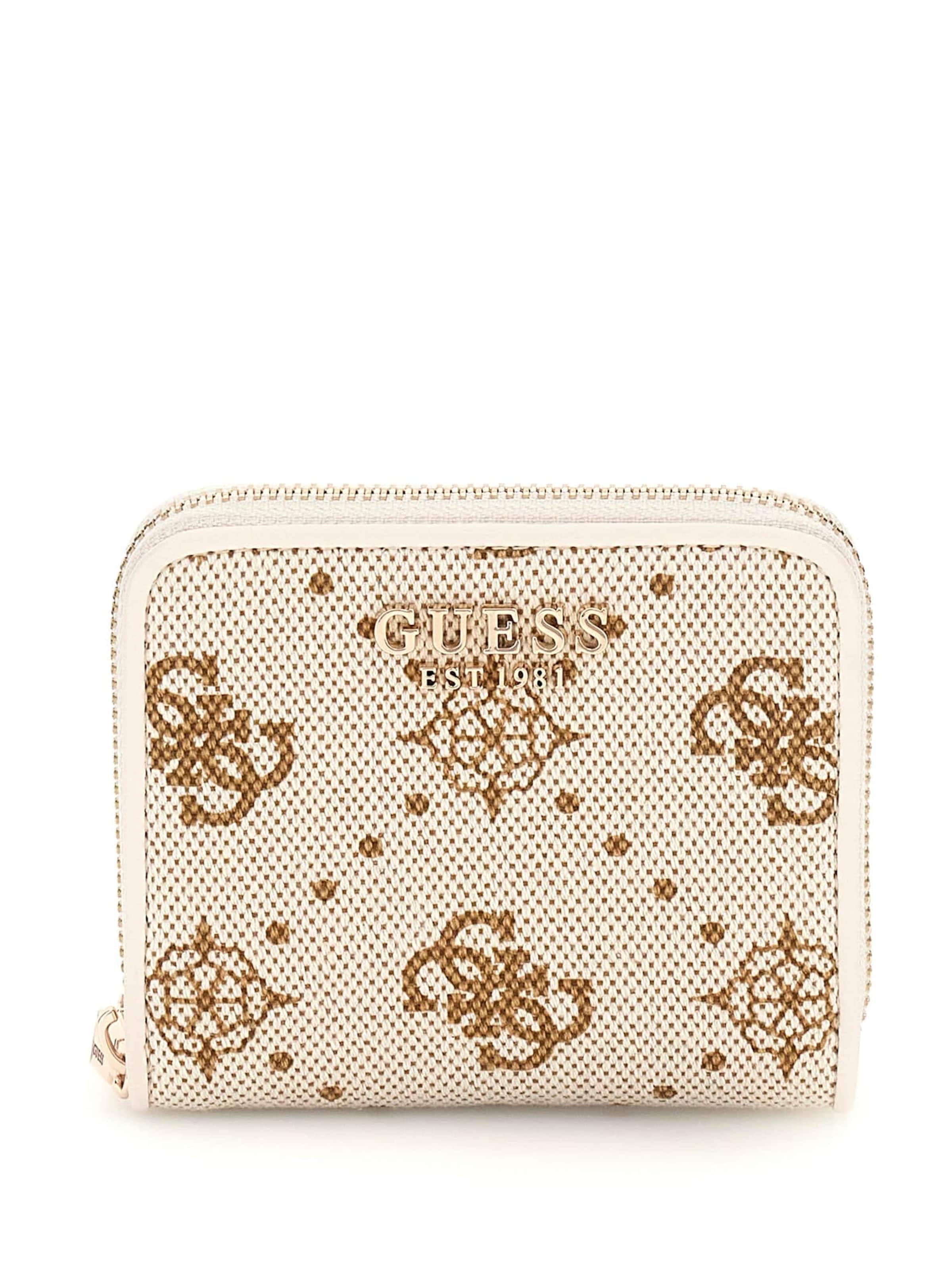 GUESS Wallet 'Neda' in Beige: front