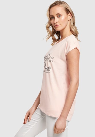 Merchcode T-Shirt 'Beach Please' in Pink