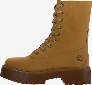 ruda TIMBERLAND Suvarstomieji kulkšnis dengiantys batai: priekis