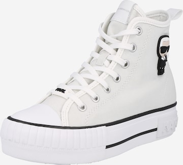 Karl Lagerfeld High-Top Sneakers in White: front