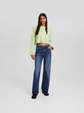 Pull-over Bershka en vert